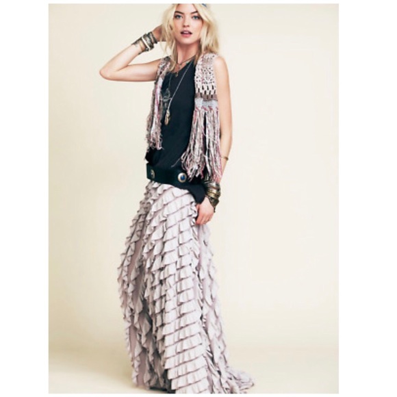 FREE PEOPLE mixed Media Crochet Knit Vest - Picture 2 of 5